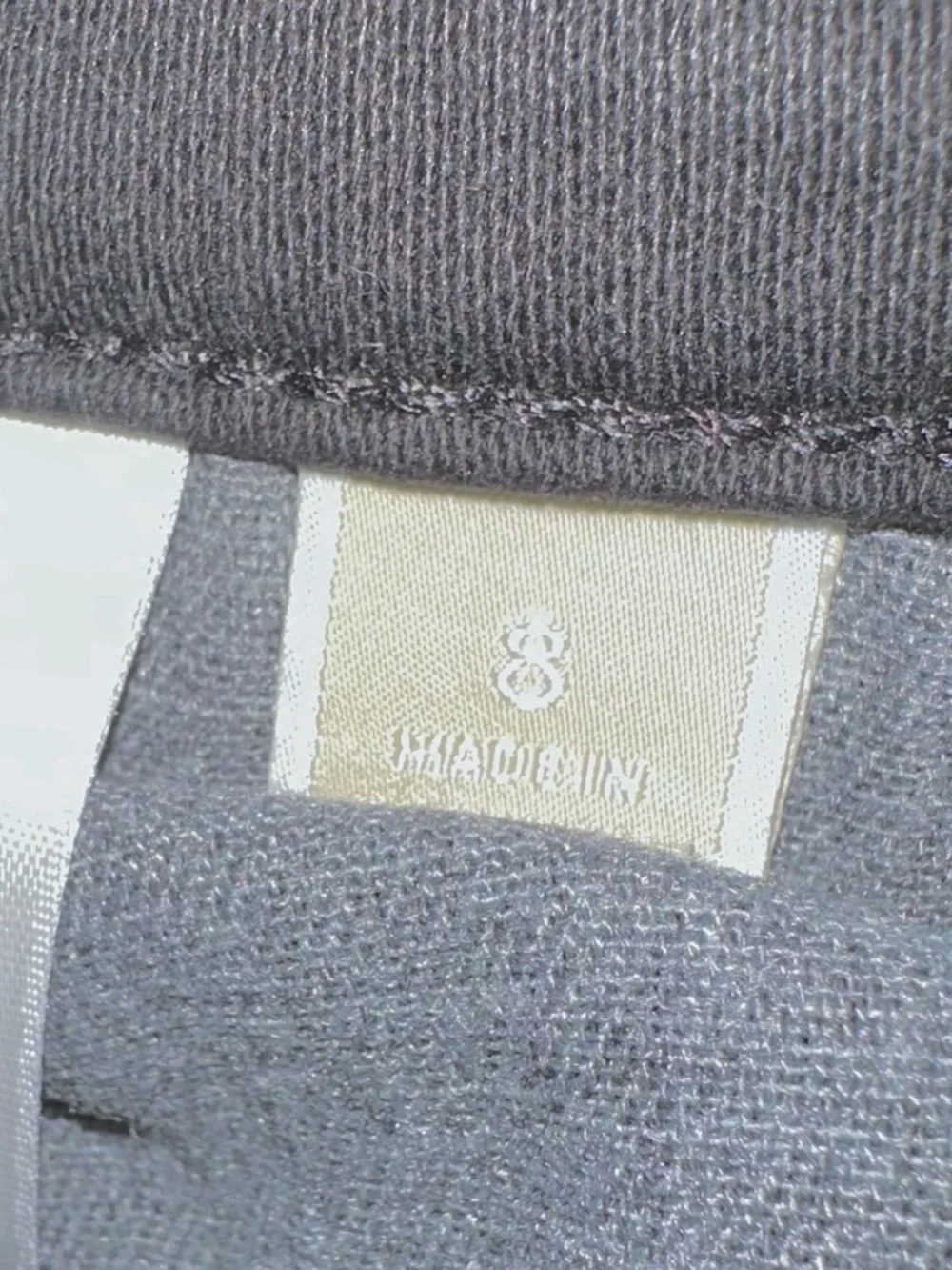 Michael Kors Black Button Fly Jeans Cropped Raw‎ Hem Straight Leg Women's Size 8